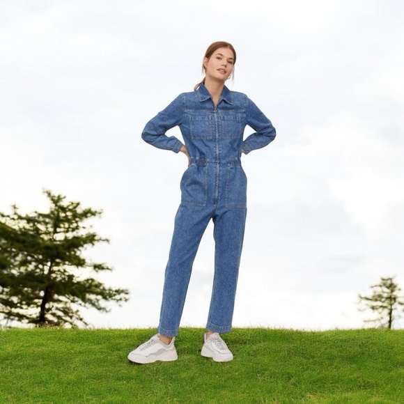 H&M denim jumpsuit size 4 - Picture 1 of 16